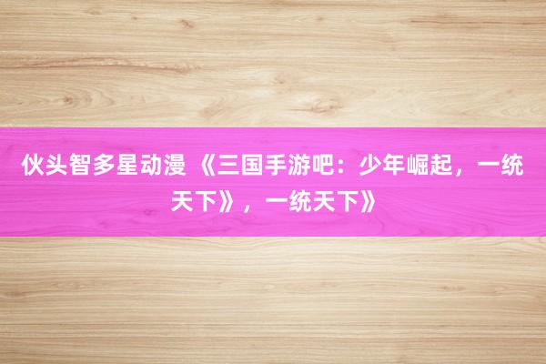 伙头智多星动漫 《三国手游吧：少年崛起，一统天下》，一统天下》