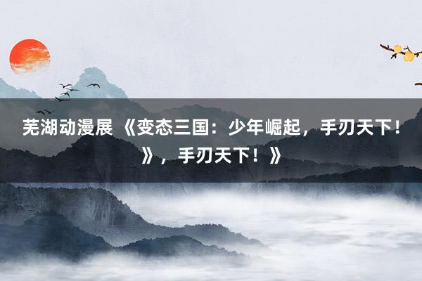 芜湖动漫展 《变态三国：少年崛起，手刃天下！》，手刃天下！》
