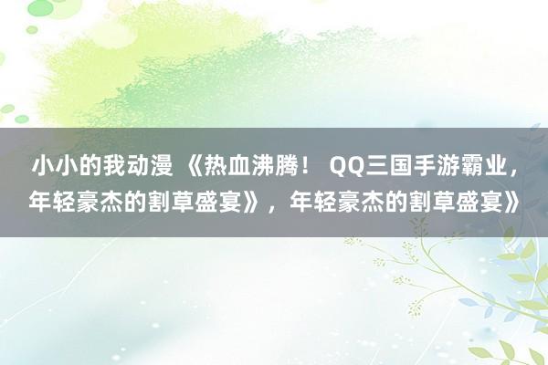 小小的我动漫 《热血沸腾！ QQ三国手游霸业，年轻豪杰的割草盛宴》，年轻豪杰的割草盛宴》
