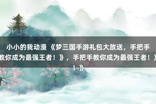小小的我动漫 《梦三国手游礼包大放送，手把手教你成为最强王者！》，手把手教你成为最强王者！》
