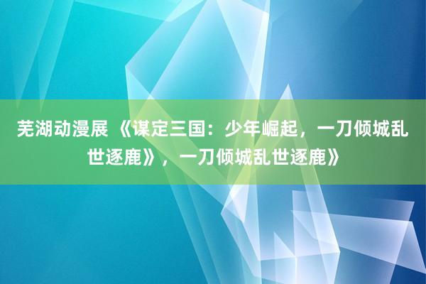 芜湖动漫展 《谋定三国：少年崛起，一刀倾城乱世逐鹿》，一刀倾城乱世逐鹿》