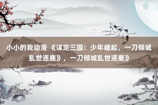 小小的我动漫 《谋定三国：少年崛起，一刀倾城乱世逐鹿》，一刀倾城乱世逐鹿》