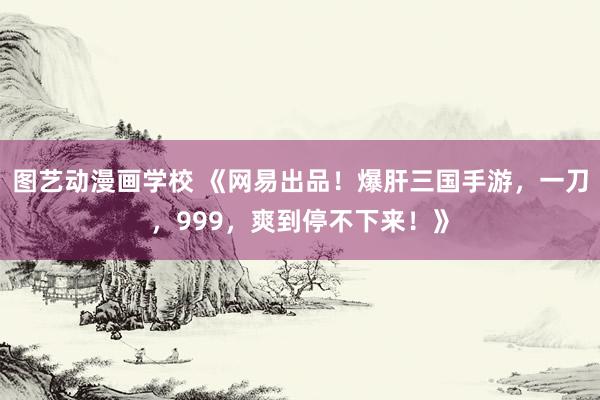 图艺动漫画学校 《网易出品！爆肝三国手游，一刀，999，爽到停不下来！》